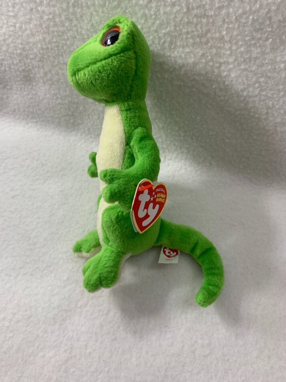 Ty Beanie Baby GUS the Gecko Red Eyes 7 Inch New With Tag Stuffed Animal Toy